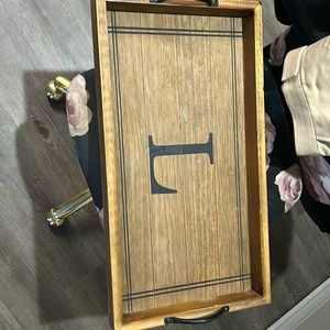 “L “ wooden tray